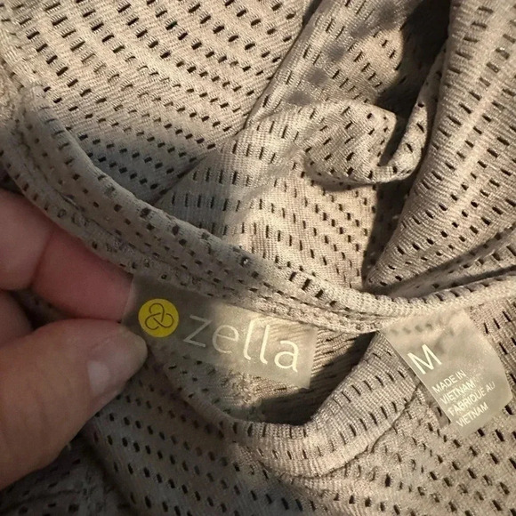 NWT ZELLA Wave Mesh Tank In Grey Zinc - size M - Picture 5 of 6